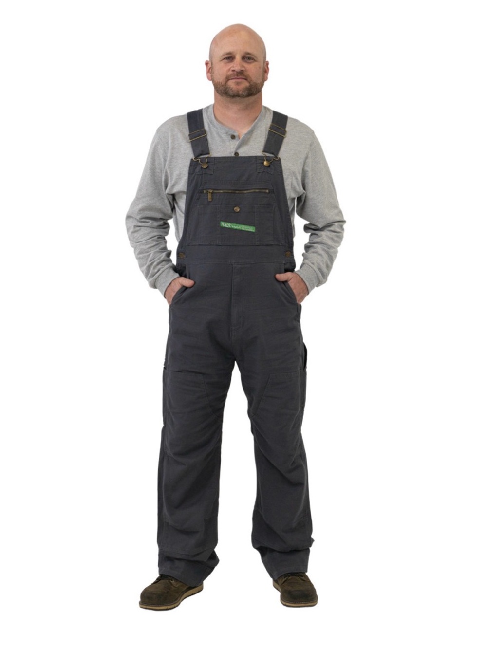 KEY Dark Gray Men's Utility Bib Cover Overalls Work Wear XL